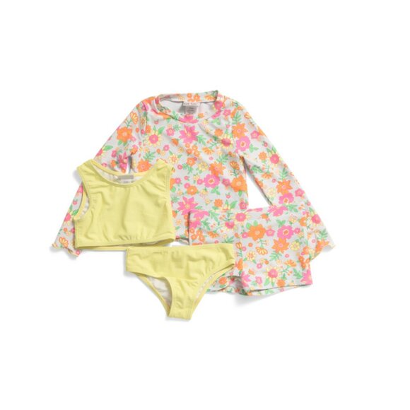 NICOLE MILLER multi Girls 4pc Mix N Match Swimsuit Set